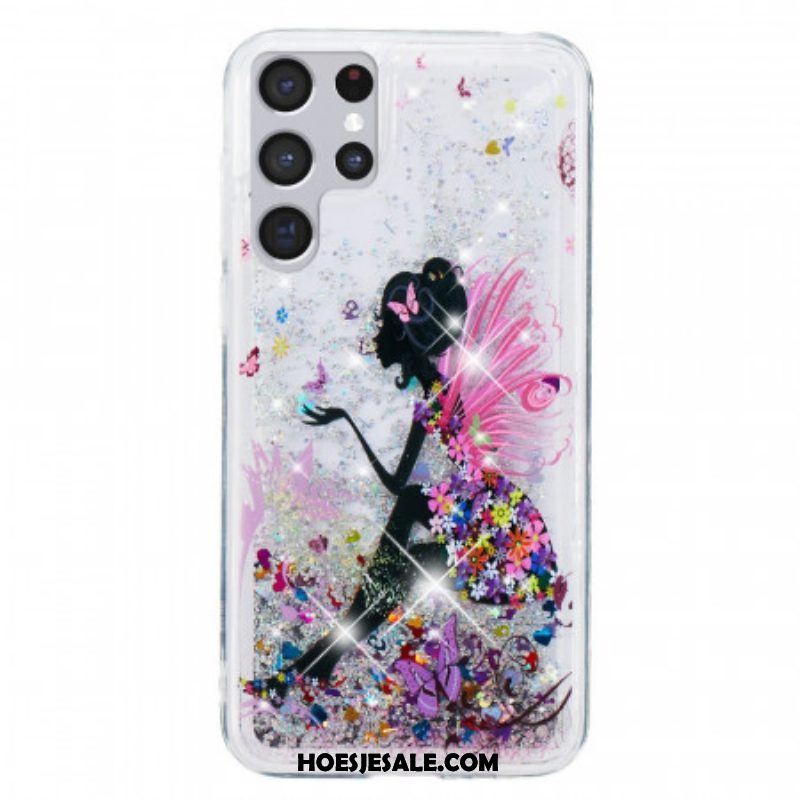 Hoesje voor Samsung Galaxy S22 Ultra 5G Glitter Fee