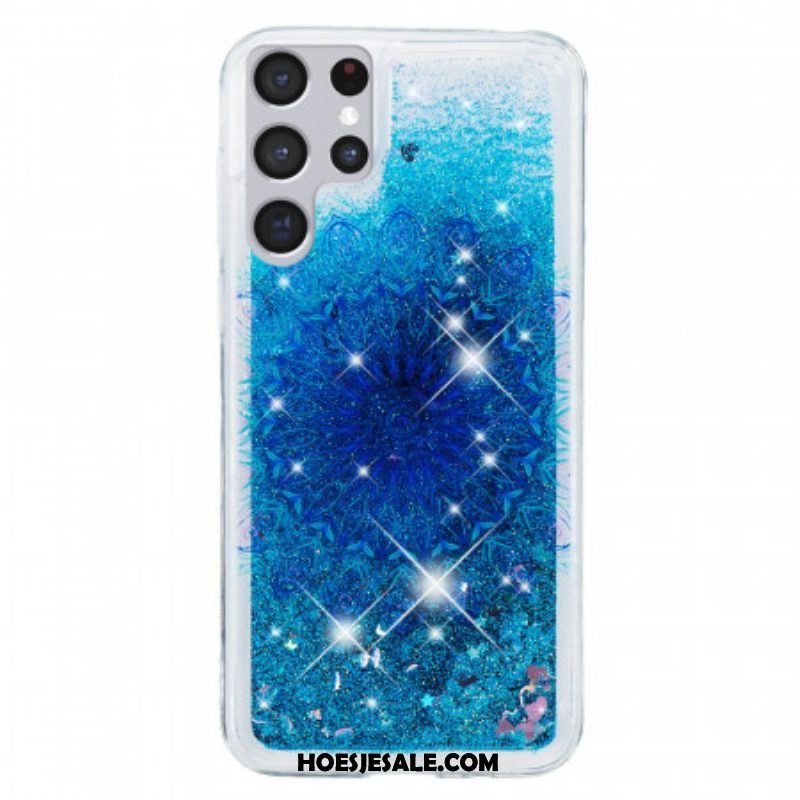 Hoesje voor Samsung Galaxy S22 Ultra 5G Glittermandala