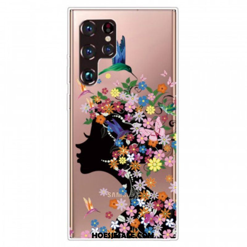 Hoesje voor Samsung Galaxy S22 Ultra 5G Mooi Bloemhoofd