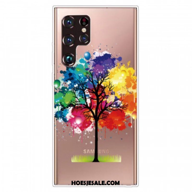 Hoesje voor Samsung Galaxy S22 Ultra 5G Naadloze Aquarel Boom