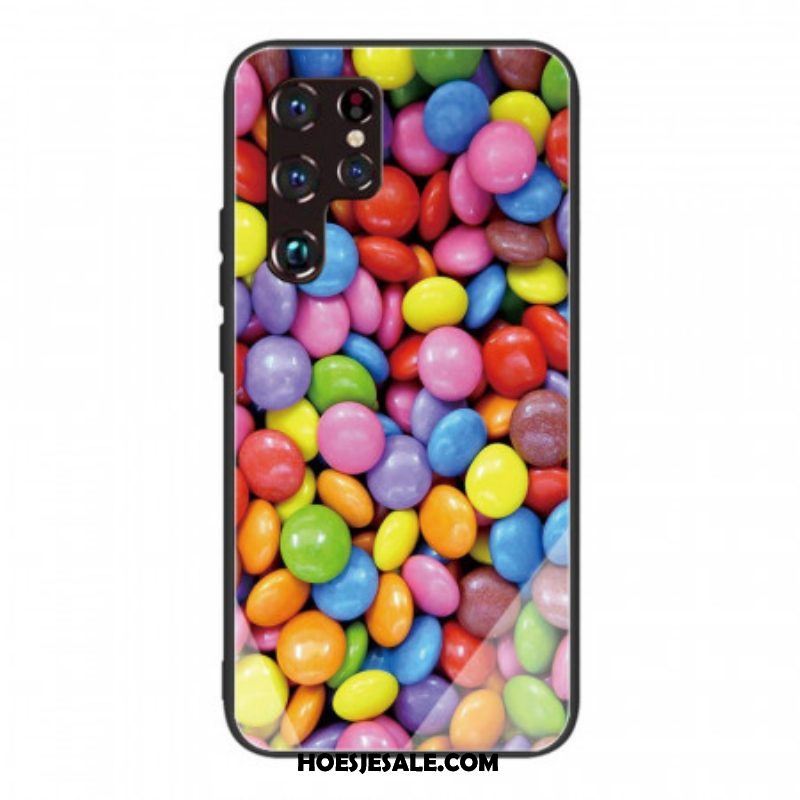 Hoesje voor Samsung Galaxy S22 Ultra 5G Snoep Van Gehard Glas