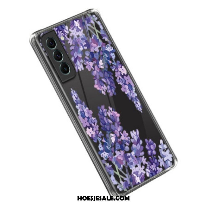 Hoesje voor Samsung Galaxy S23 5G Naadloze Paarse Bloemen