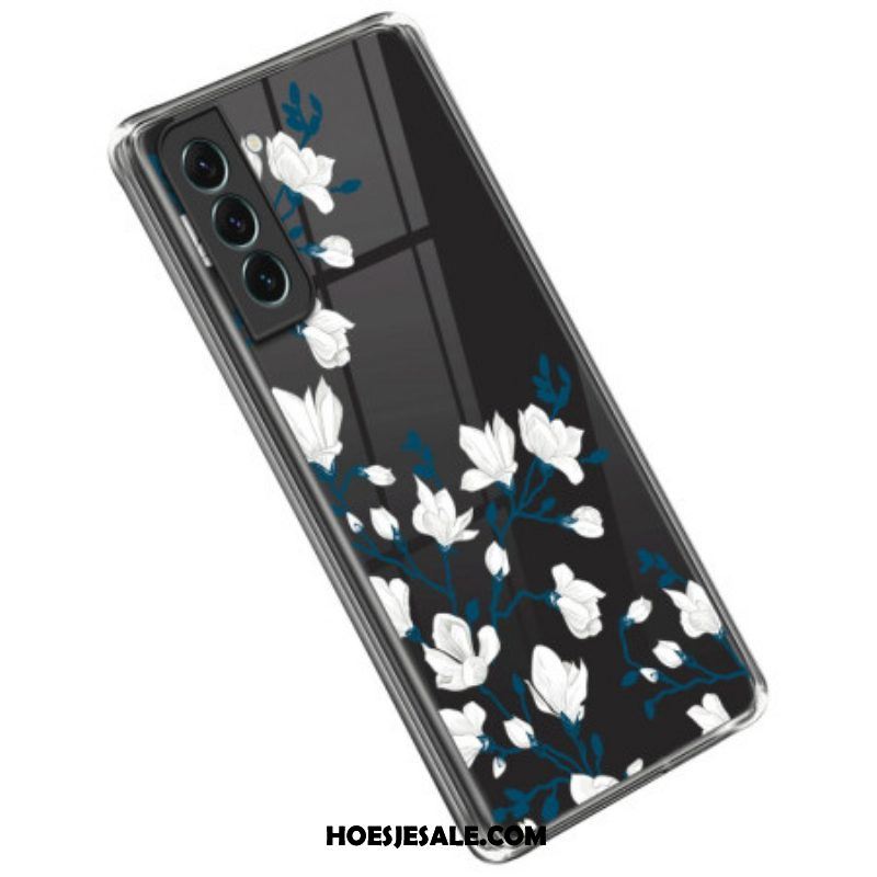 Hoesje voor Samsung Galaxy S23 5G Naadloze Witte Bloemen
