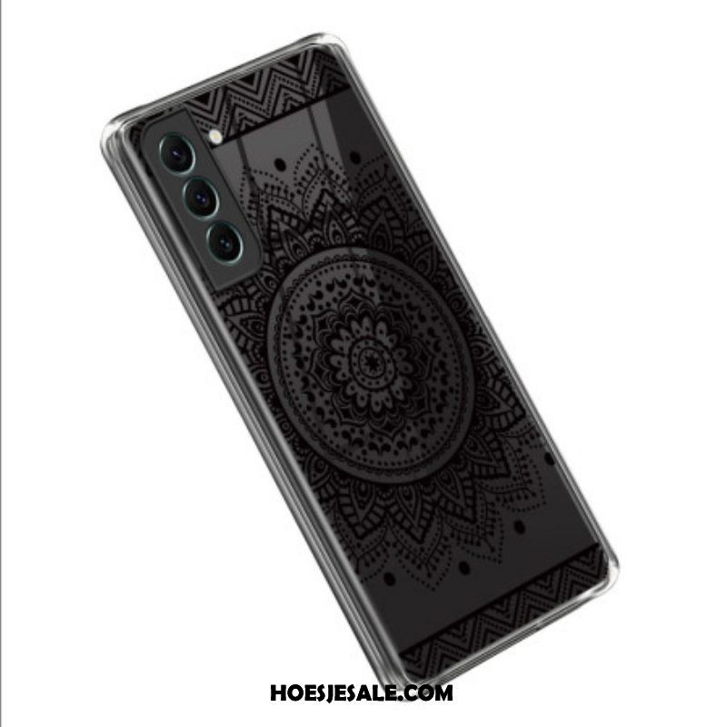 Hoesje voor Samsung Galaxy S23 5G Naadloze Zwarte Mandala