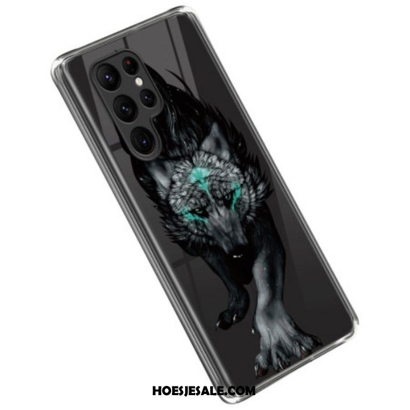 Hoesje voor Samsung Galaxy S23 Ultra 5G Trotse Wolf