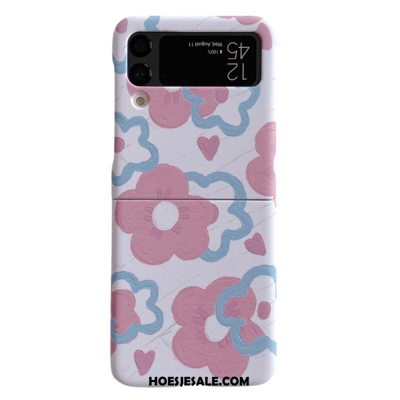 Hoesje voor Samsung Galaxy Z Flip 4 Folio-hoesje Mooie Bloemen