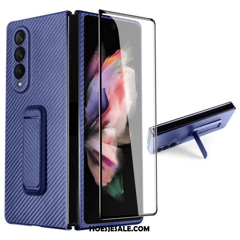 Hoesje voor Samsung Galaxy Z Fold 3 5G Bescherming Hoesje Ondersteuning En Schermbeschermer