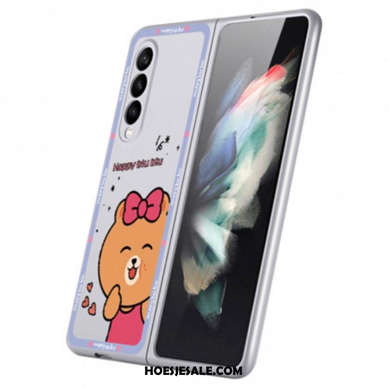 Hoesje voor Samsung Galaxy Z Fold 3 5G Meisjes Beer