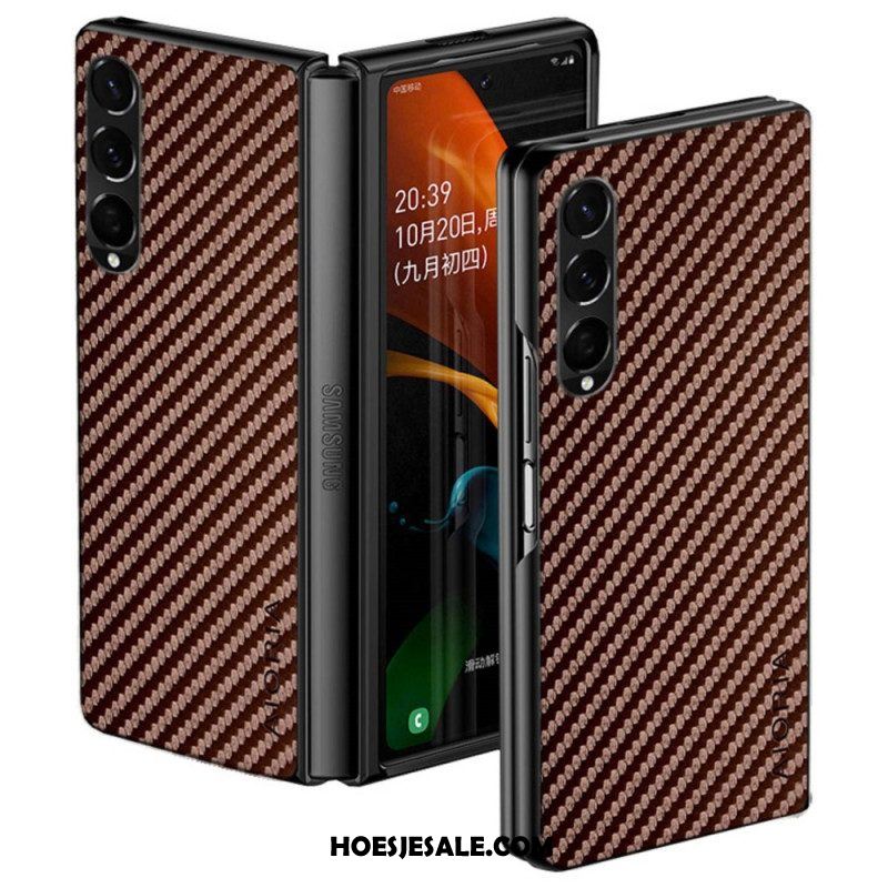 Hoesje voor Samsung Galaxy Z Fold 4 Aioria-koolstofvezel