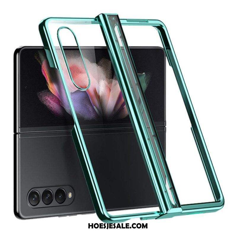 Hoesje voor Samsung Galaxy Z Fold 4 Helder Metalen Scharnierend