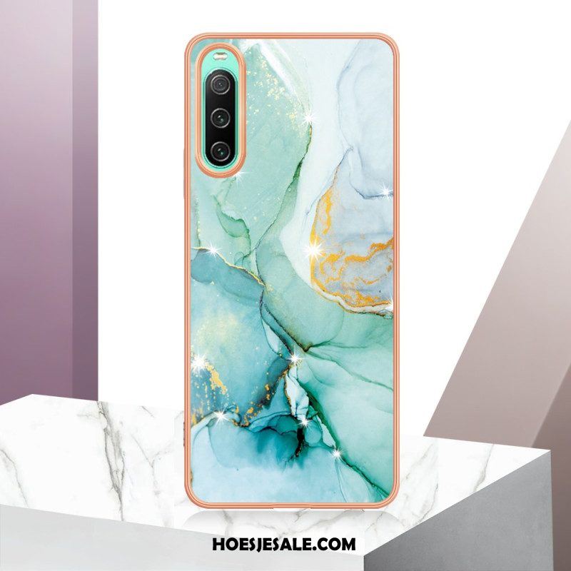 Hoesje voor Sony Xperia 10 IV Gekleurd Marmer