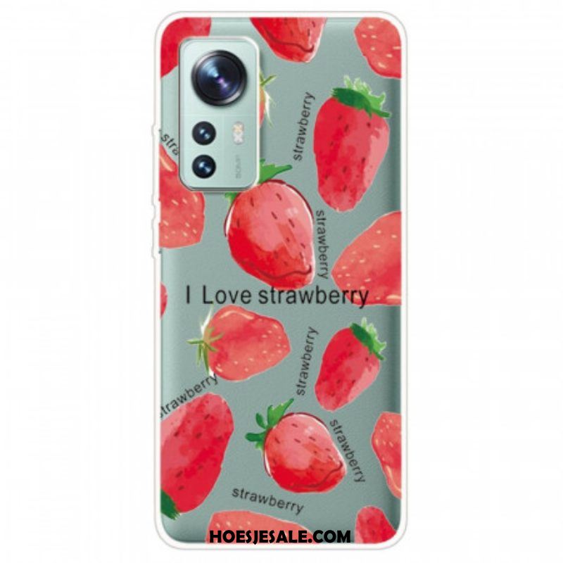 Hoesje voor Xiaomi 12 / 12X Aardbeien