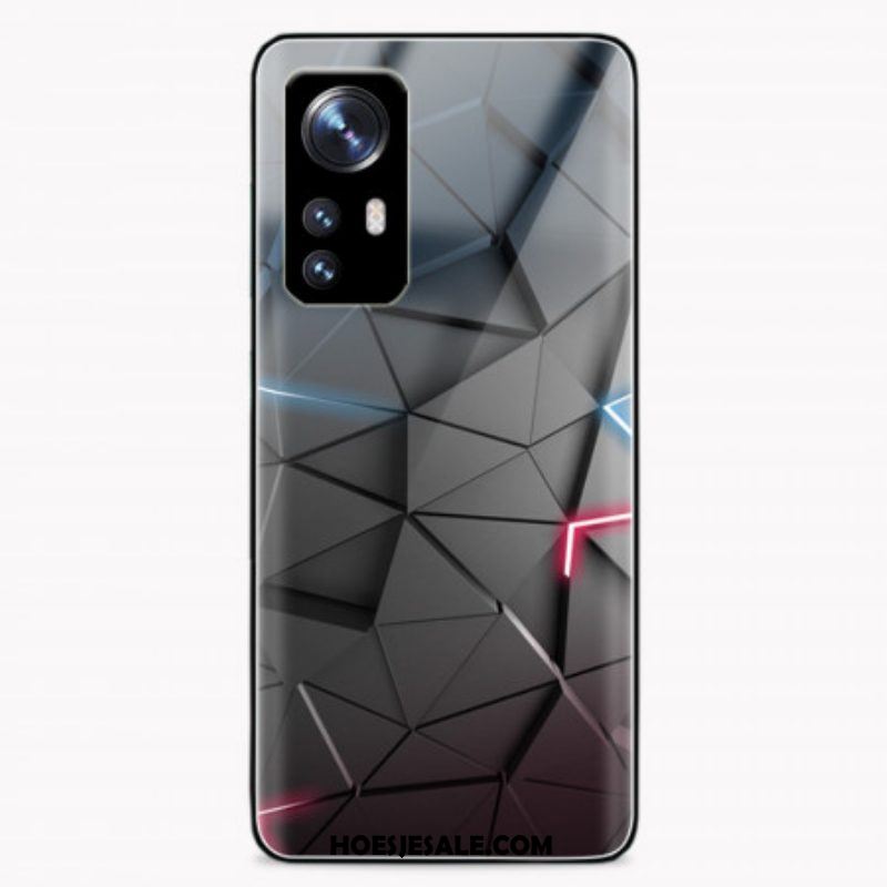 Hoesje voor Xiaomi 12 / 12X Geometrie Van Gehard Glas