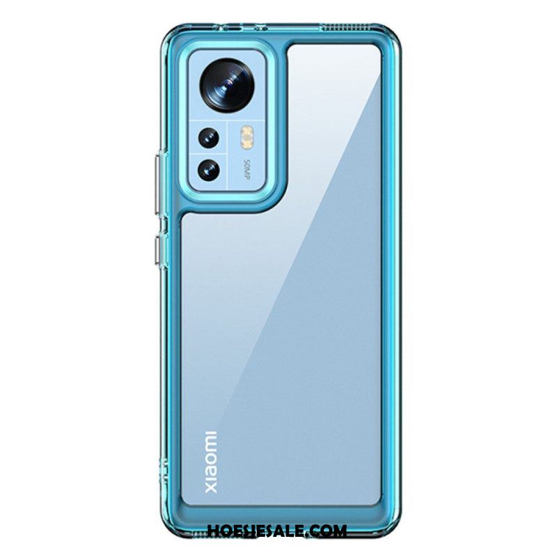 Hoesje voor Xiaomi 12 / 12X Transparant Met Gekleurde Contouren