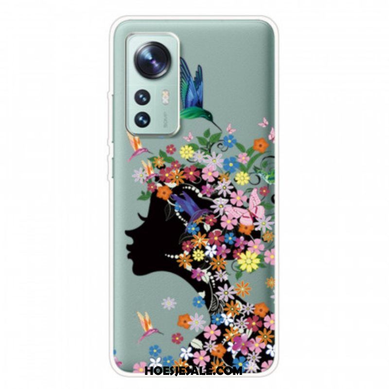 Hoesje voor Xiaomi 12 Pro Siliconen Bloemhoofd