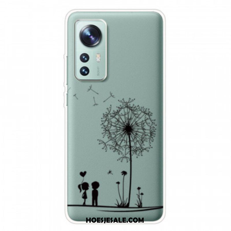 Hoesje voor Xiaomi 12 Pro Siliconen Paardebloemen