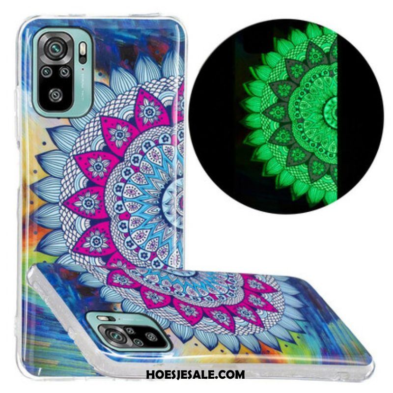 Hoesje voor Xiaomi Redmi Note 10 / 10S Fluorescerende Kleurrijke Mandala