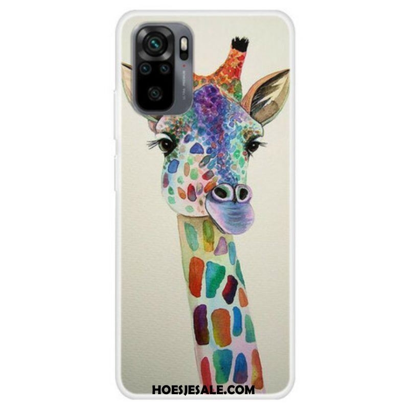 Hoesje voor Xiaomi Redmi Note 10 / 10S Kleurrijke Giraf
