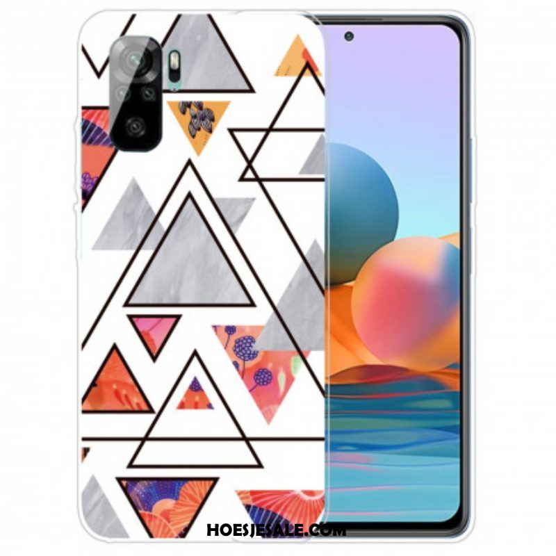 Hoesje voor Xiaomi Redmi Note 10 / 10S Marmeren Driehoeken