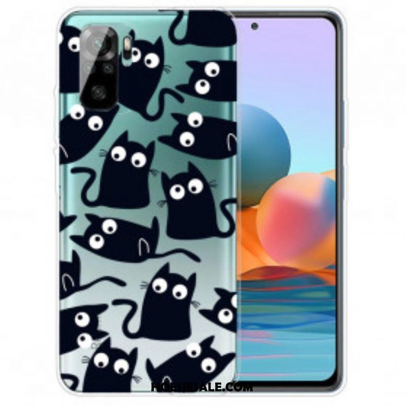 Hoesje voor Xiaomi Redmi Note 10 / 10S Meerdere Zwarte Katten