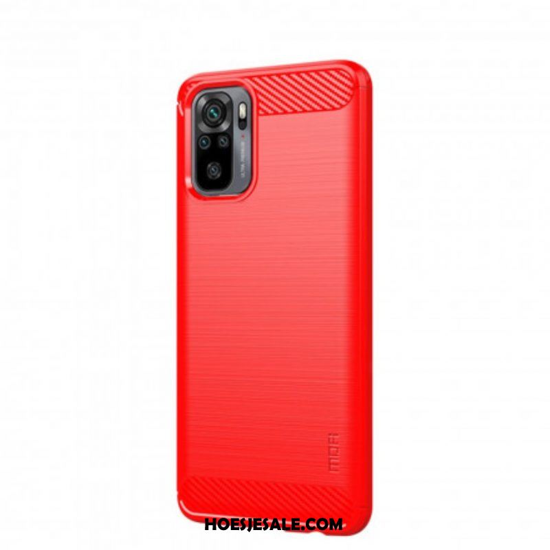 Hoesje voor Xiaomi Redmi Note 10 / 10S Mofi Geborsteld Koolstofvezel