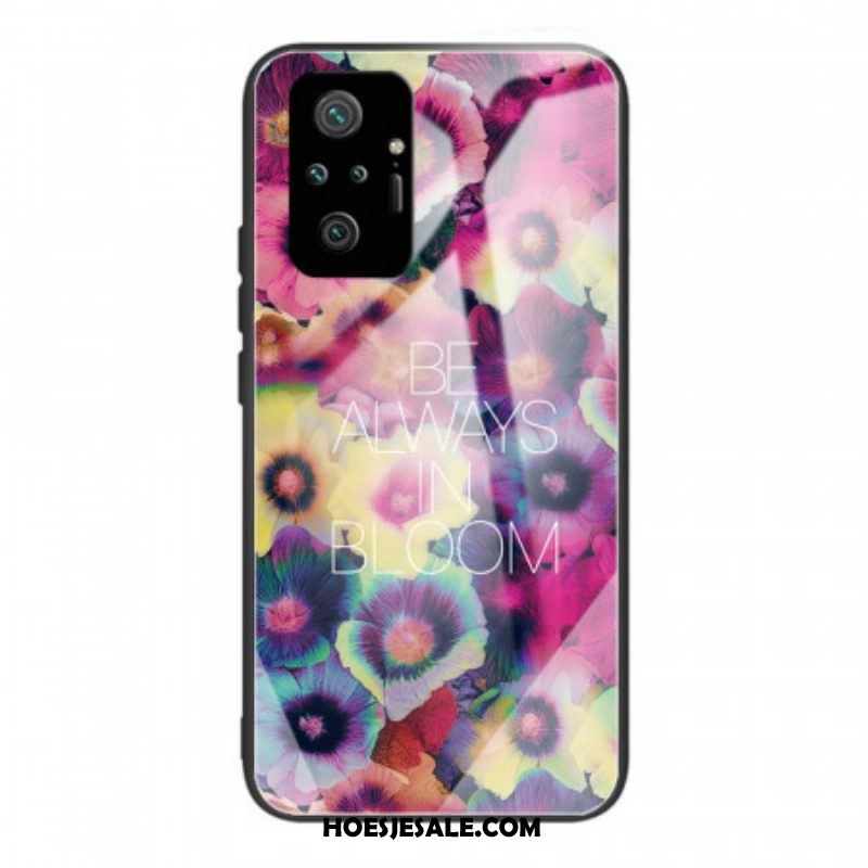 Hoesje voor Xiaomi Redmi Note 10 Pro Be Always In Bloom Gehard Glas