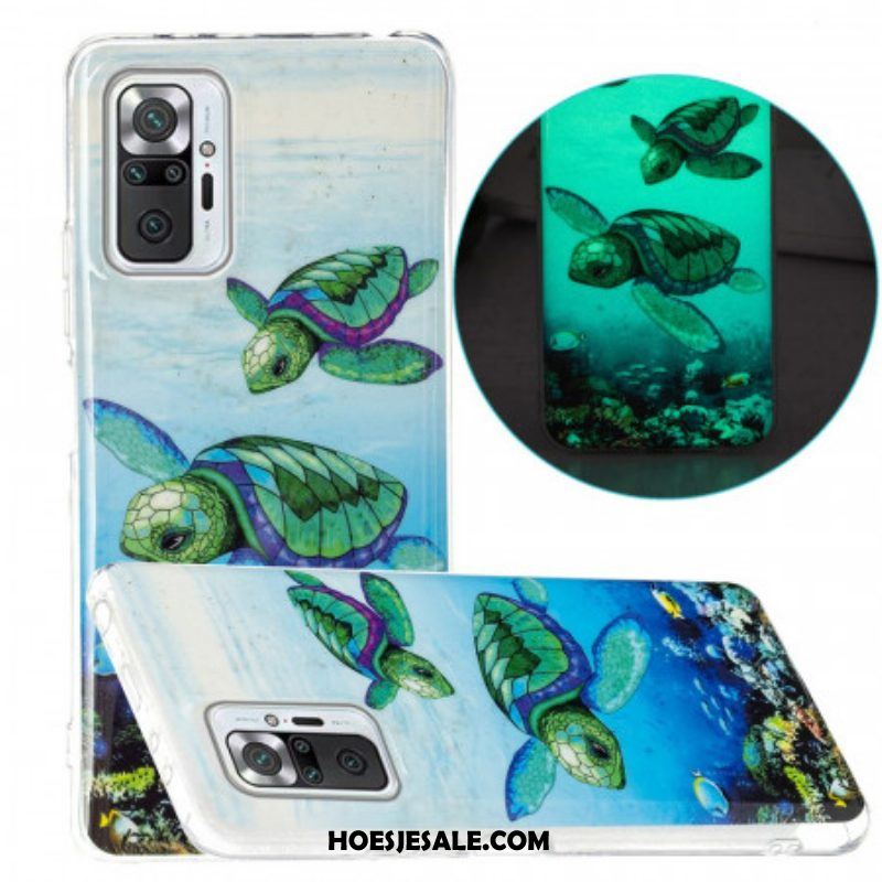 Hoesje voor Xiaomi Redmi Note 10 Pro Fluorescerende Schildpadden