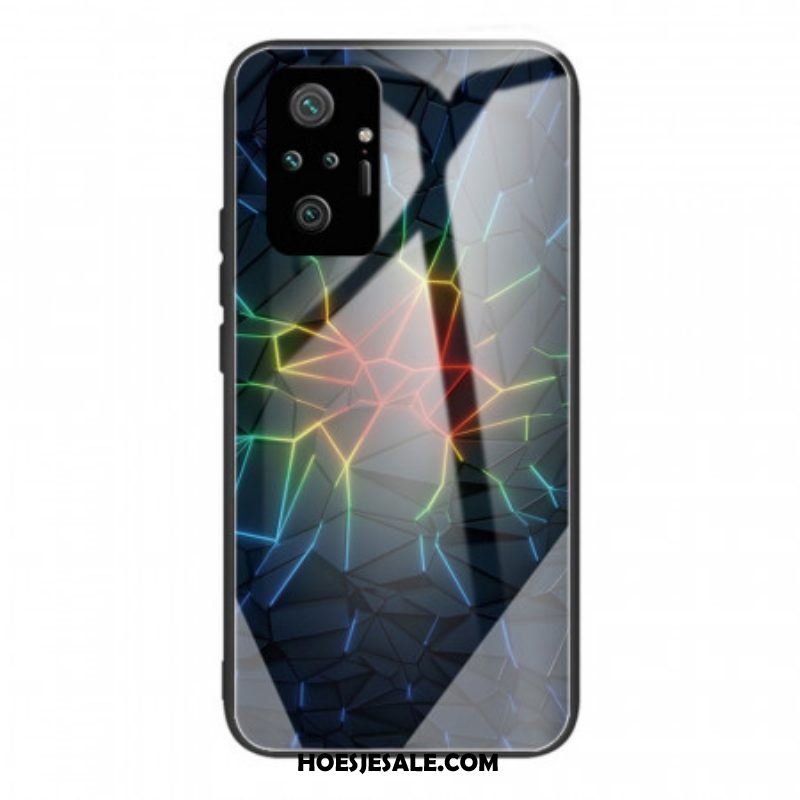 Hoesje voor Xiaomi Redmi Note 10 Pro Geometrie Gehard Glas