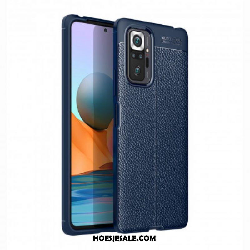 Hoesje voor Xiaomi Redmi Note 10 Pro Ledereffect Litchi Dubbele Lijn