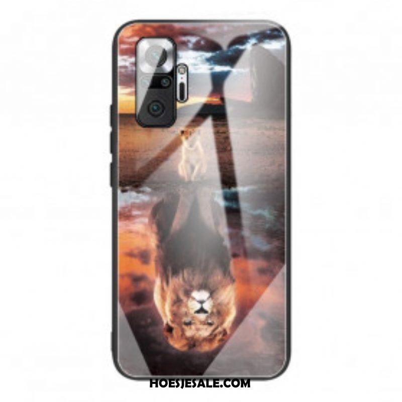 Hoesje voor Xiaomi Redmi Note 10 Pro Lion Cub's Dream Gehard Glas