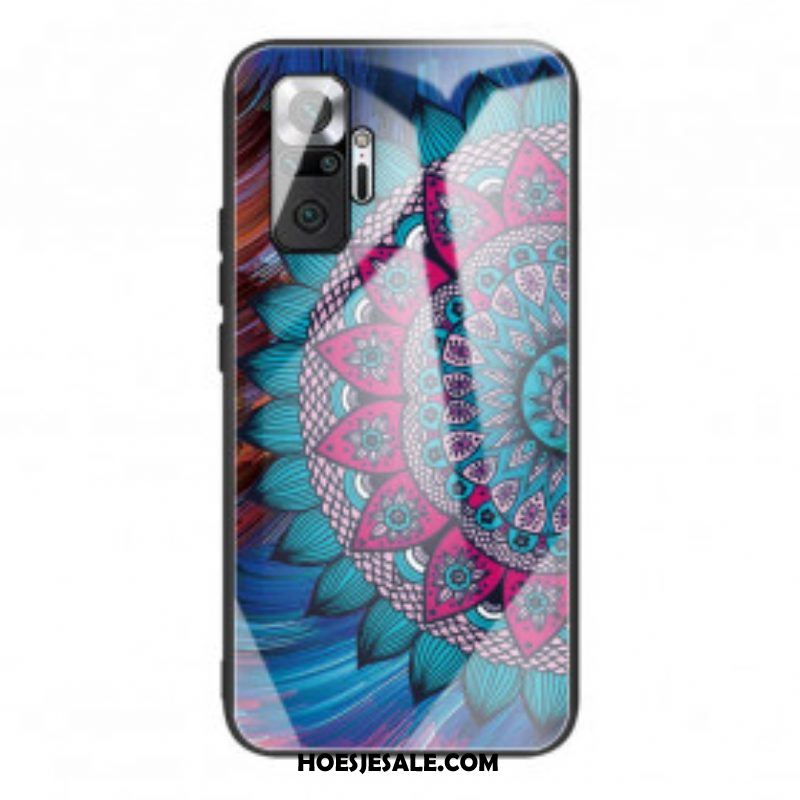 Hoesje voor Xiaomi Redmi Note 10 Pro Mandala Gehard Glas