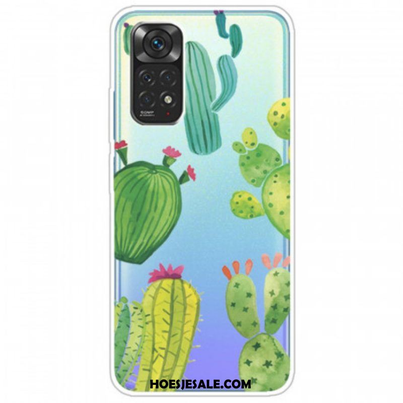 Hoesje voor Xiaomi Redmi Note 11 / 11S Aquarel Cactussen