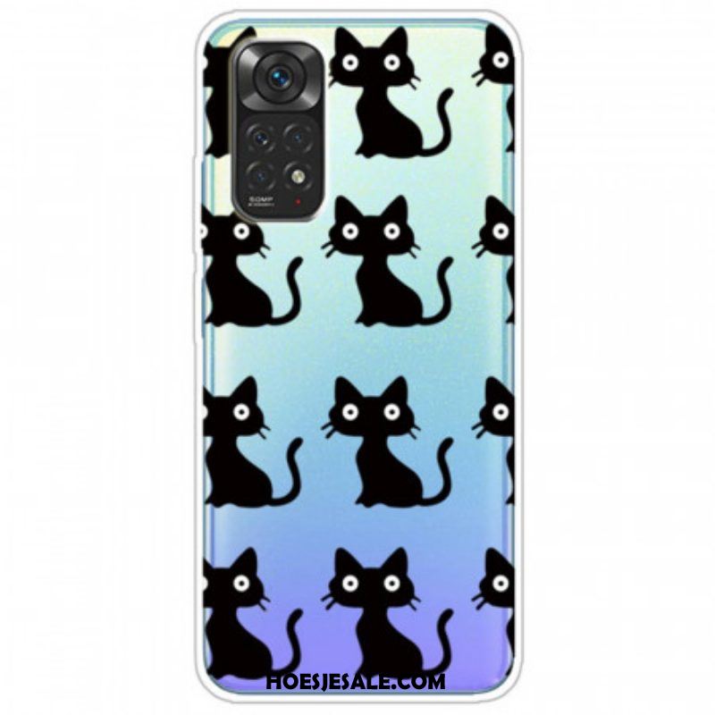 Hoesje voor Xiaomi Redmi Note 11 / 11S Meerdere Zwarte Katten