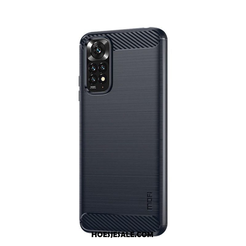 Hoesje voor Xiaomi Redmi Note 11 / 11S Mofi Geborsteld Koolstofvezel