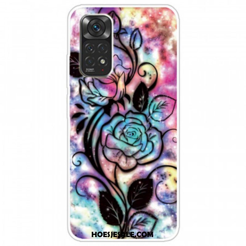 Hoesje voor Xiaomi Redmi Note 11 Pro / 11 Pro 5G Bloem Ontwerp