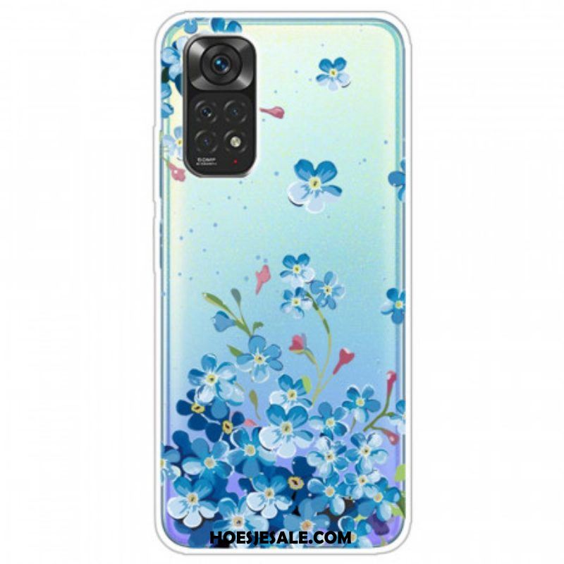 Hoesje voor Xiaomi Redmi Note 11 Pro / 11 Pro 5G Boeket Van Blauwe Bloemen