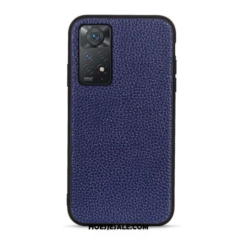 Hoesje voor Xiaomi Redmi Note 11 Pro / 11 Pro 5G Echt Litchi-leer