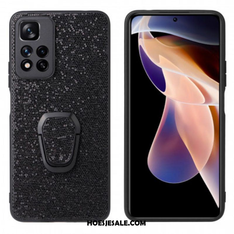 Hoesje voor Xiaomi Redmi Note 11 Pro Plus 5G Glitter Ringbeugel