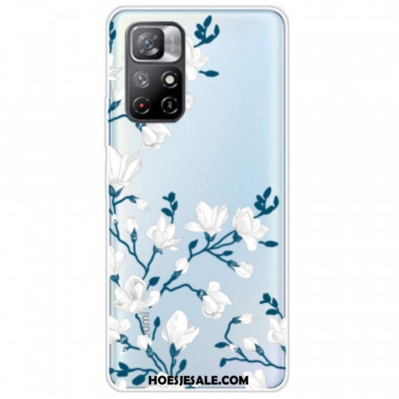 Hoesje voor Xiaomi Redmi Note 11 Pro Plus 5G Witte Bloemen