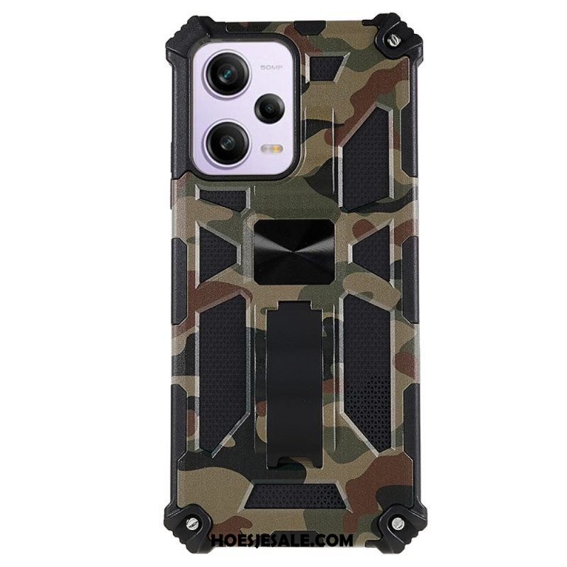 Hoesje voor Xiaomi Redmi Note 12 5G Camouflage Verwijderbare Ondersteuning