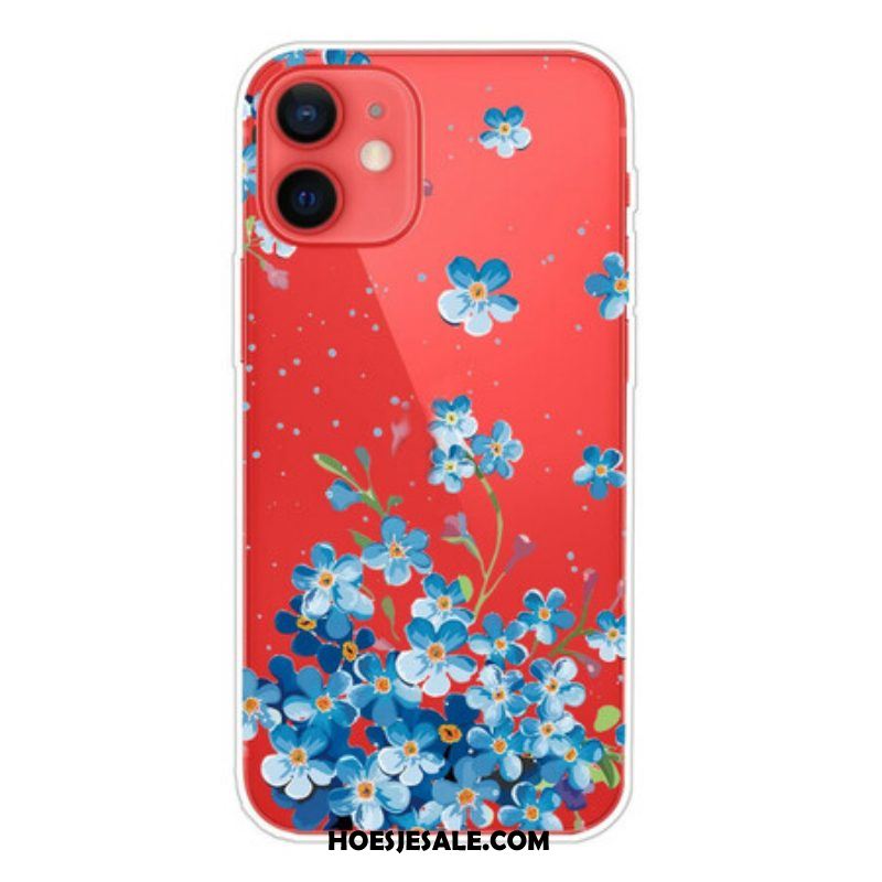 Hoesje voor iPhone 13 Mini Boeket Van Blauwe Bloemen