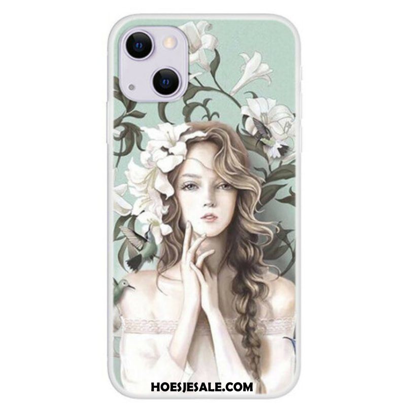 Hoesje voor iPhone 13 Mini De Bloemenvrouw