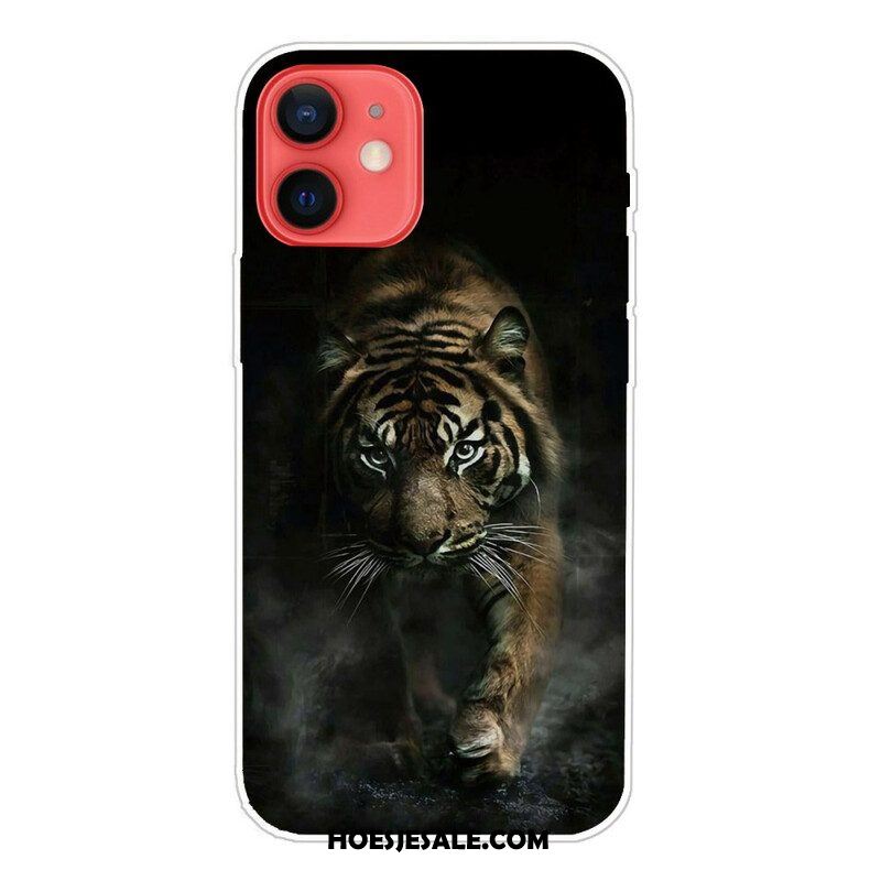 Hoesje voor iPhone 13 Mini Flexibele Tijger