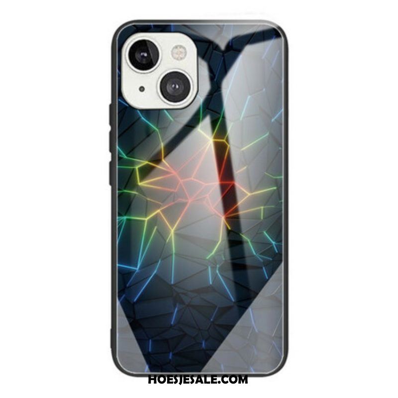 Hoesje voor iPhone 13 Mini Geometrie Gehard Glas