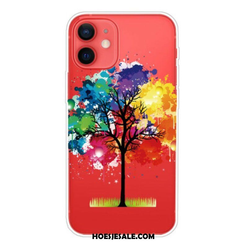 Hoesje voor iPhone 13 Mini Naadloze Aquarel Boom