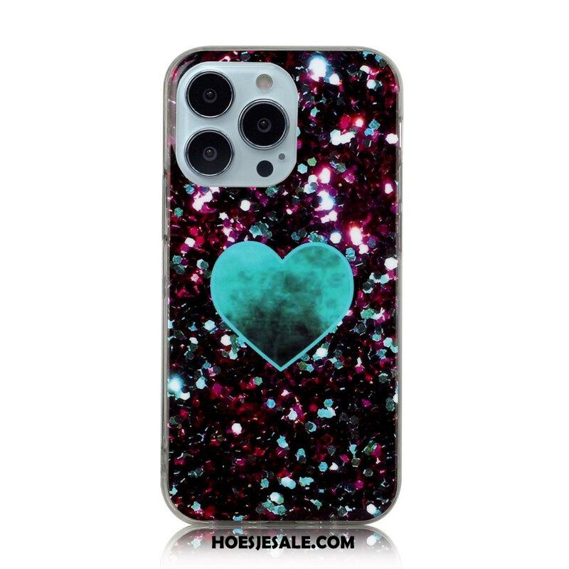 Hoesje voor iPhone 13 Pro Glitter Marmer | hoesjesale.com Hoesje voor iPhone 13 Pro Glitter Marmer