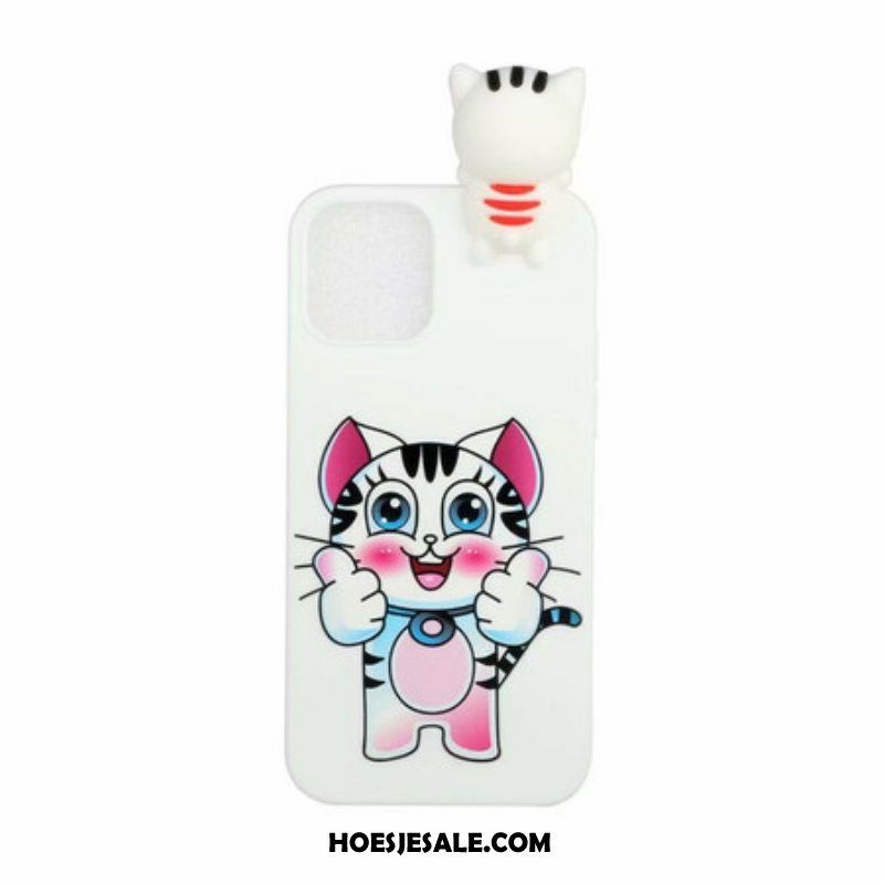 Hoesje voor iPhone 13 Pro Kattenplezier 3d