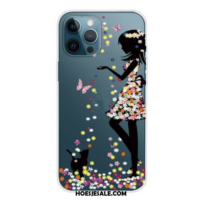 Hoesje voor iPhone 13 Pro Max Bloemenmeisje