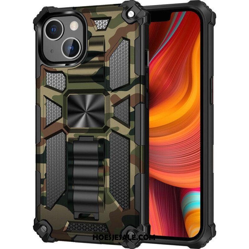 Hoesje voor iPhone 13 Pro Max Camouflage Verwijderbare Ondersteuning