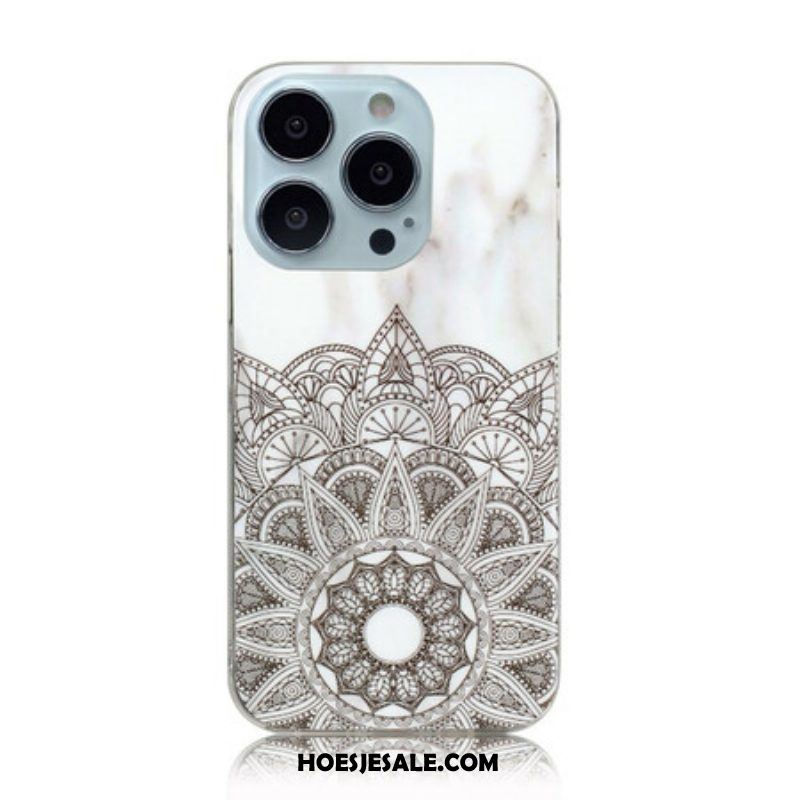 Hoesje voor iPhone 13 Pro Max Gemarmerde Mandala